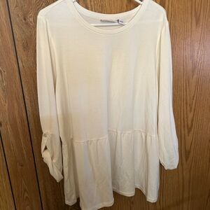 Demin & company French Terry 3/4 sleeve peplum top